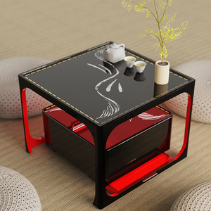 Tea box intangible cultural heritage lacquer tea portable tea table