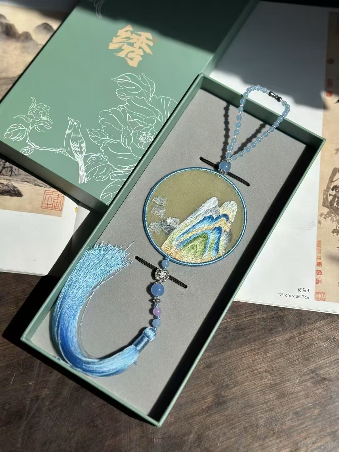 Embroidery car hanging