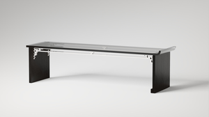 Black walnut crutch pattern bed stool