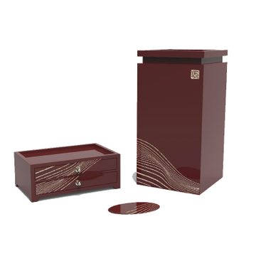 Hotel bathroom trash can