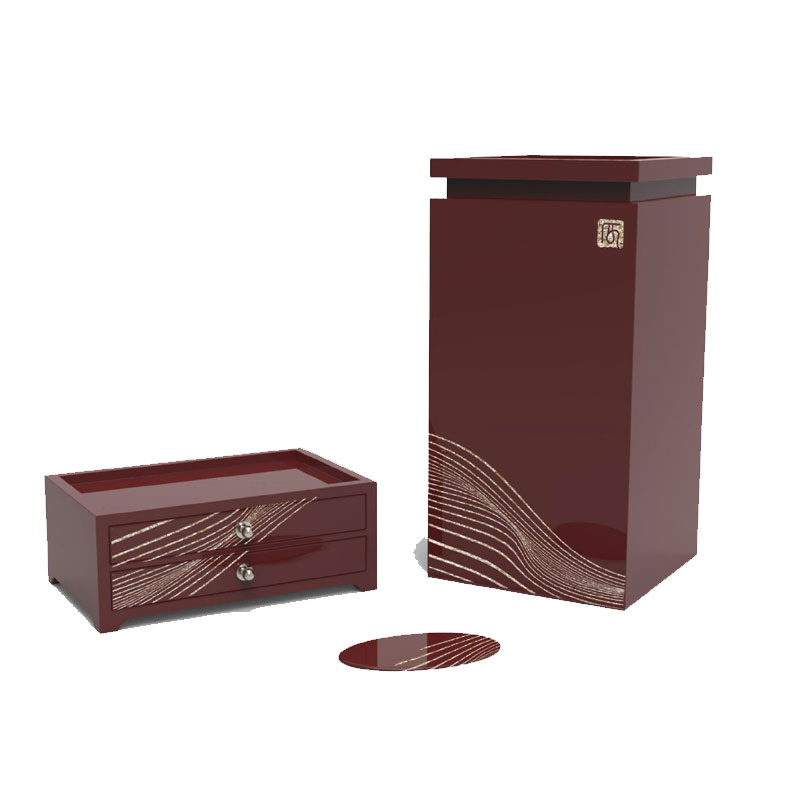 Hotel bathroom trash can