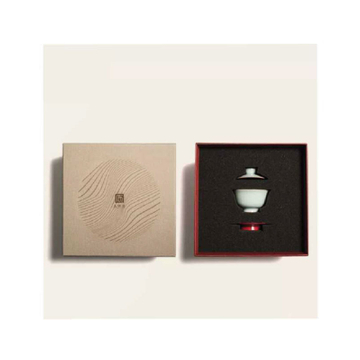 Green Yangchun series porcelain cups with lacquer cups