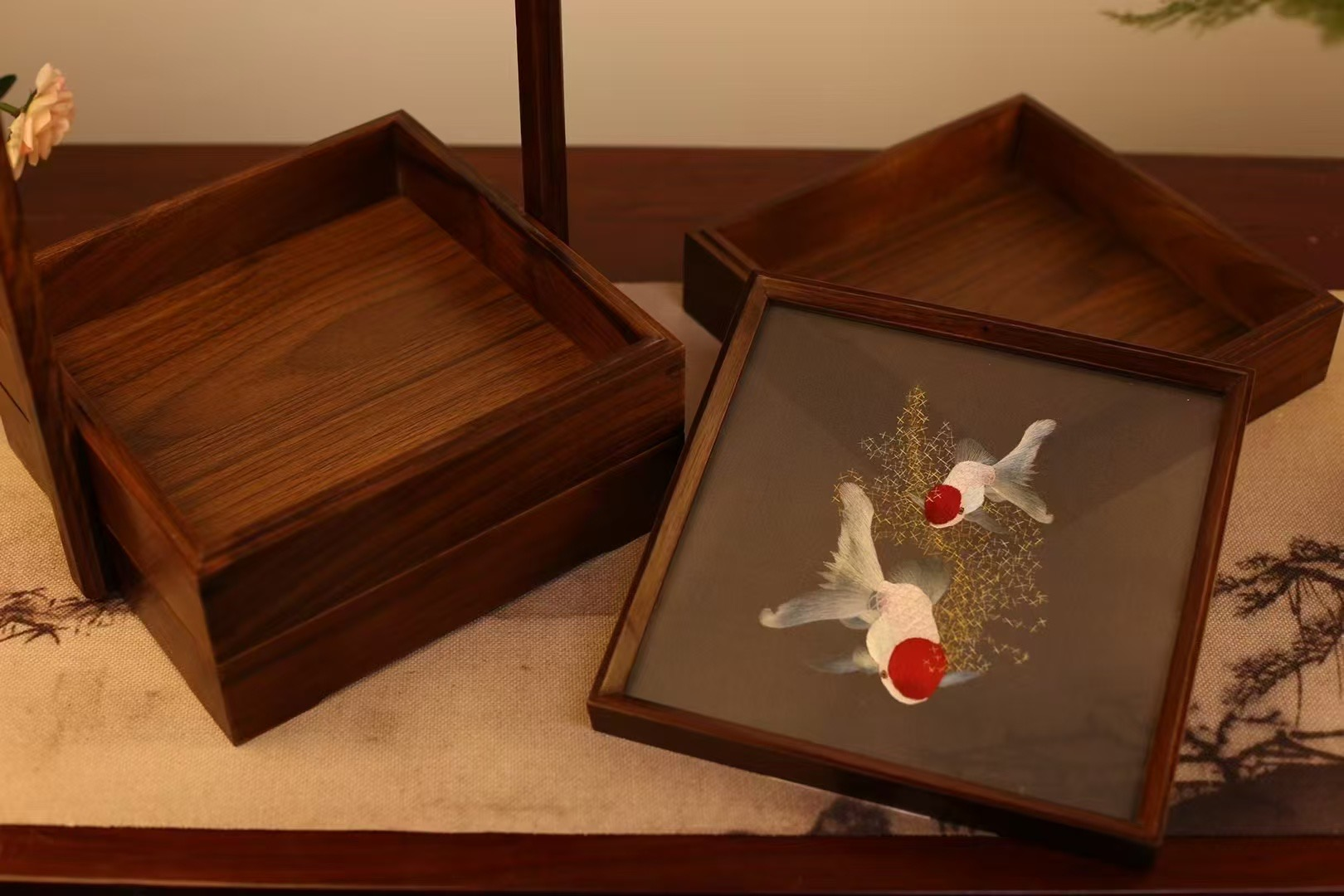 Three-layer storage box