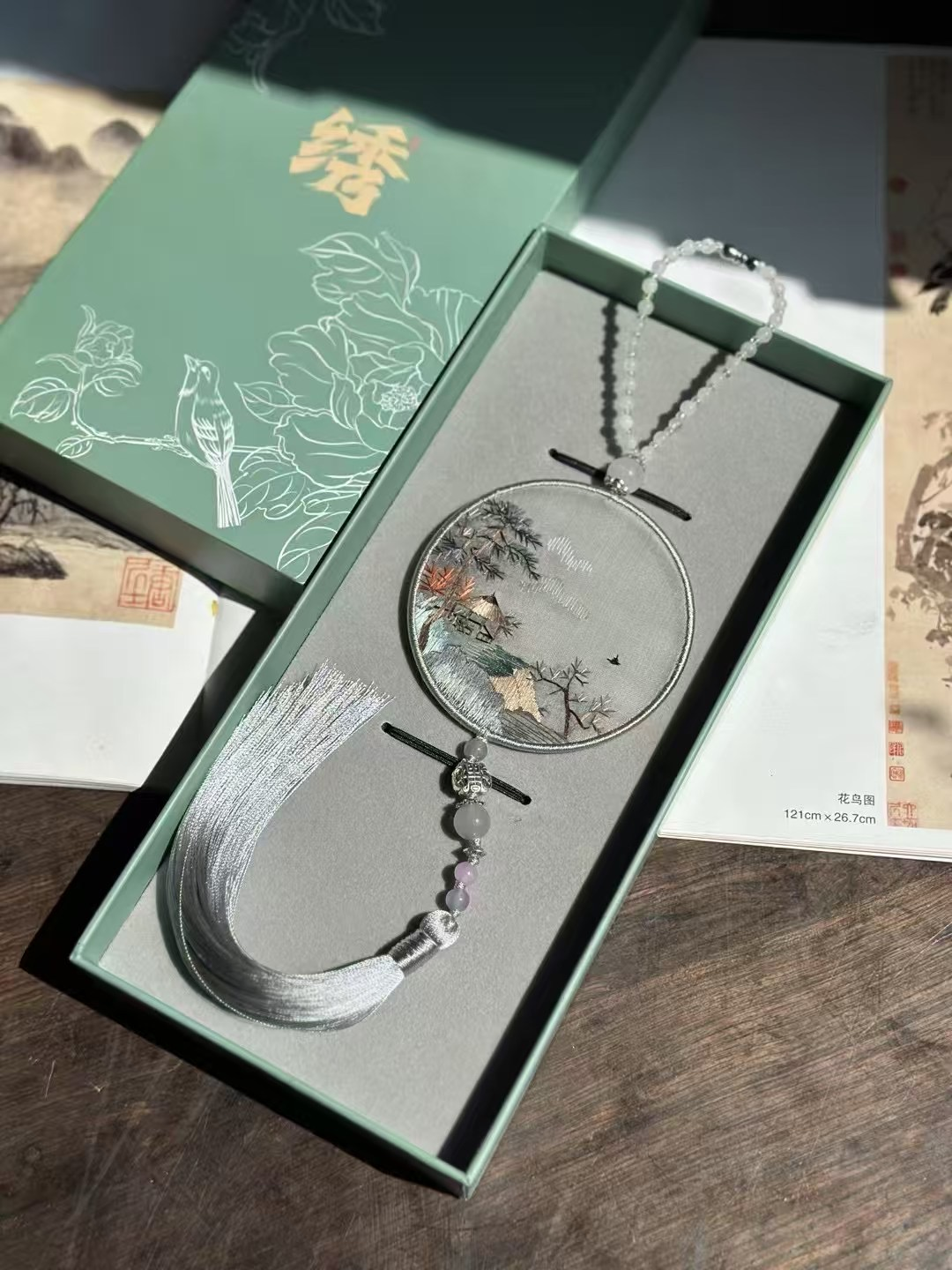 Embroidery car hanging