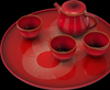 Liuxia lacquer tea set