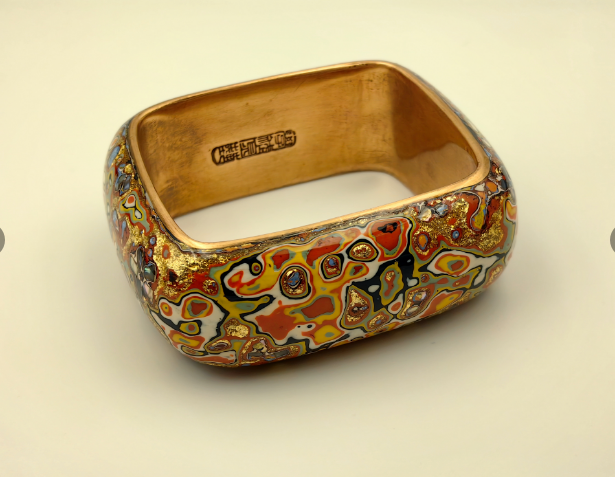 Metallic lacquer bracelet