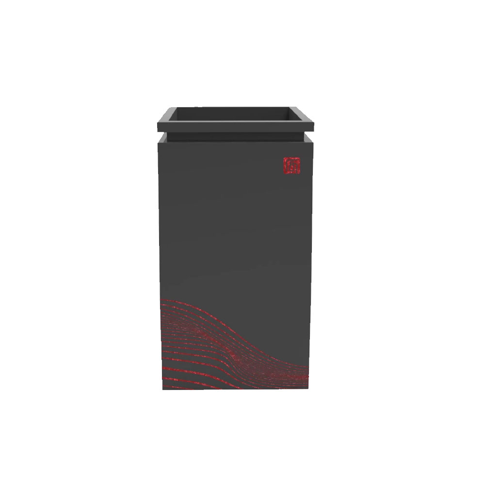 Hotel bathroom trash can