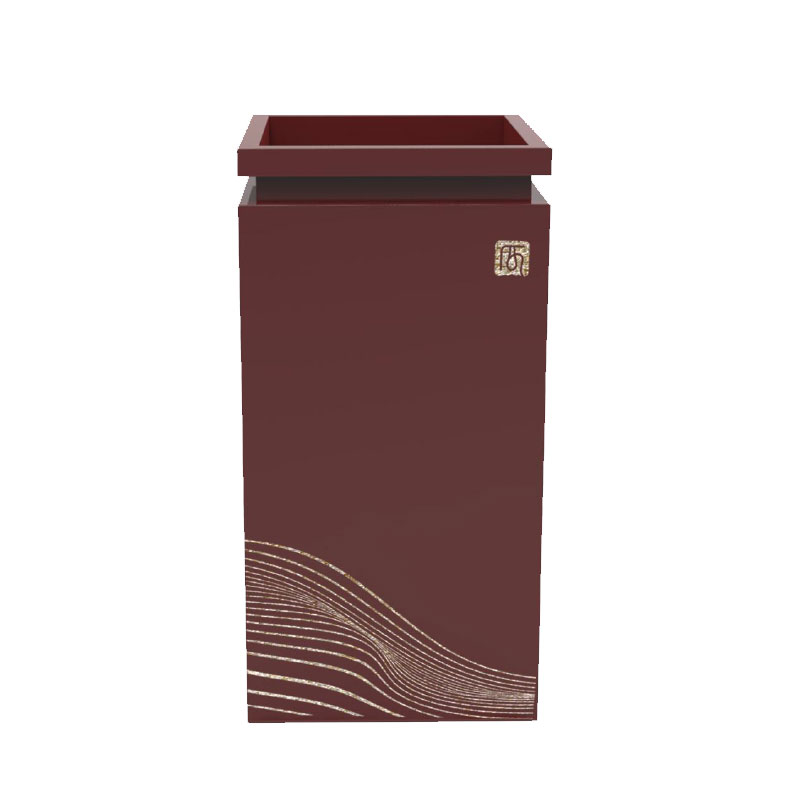 Hotel bathroom trash can