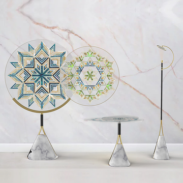 Lanshan Intangible Cultural Heritage Mother-of-pearl lamp combination