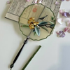 Embroidery round fan