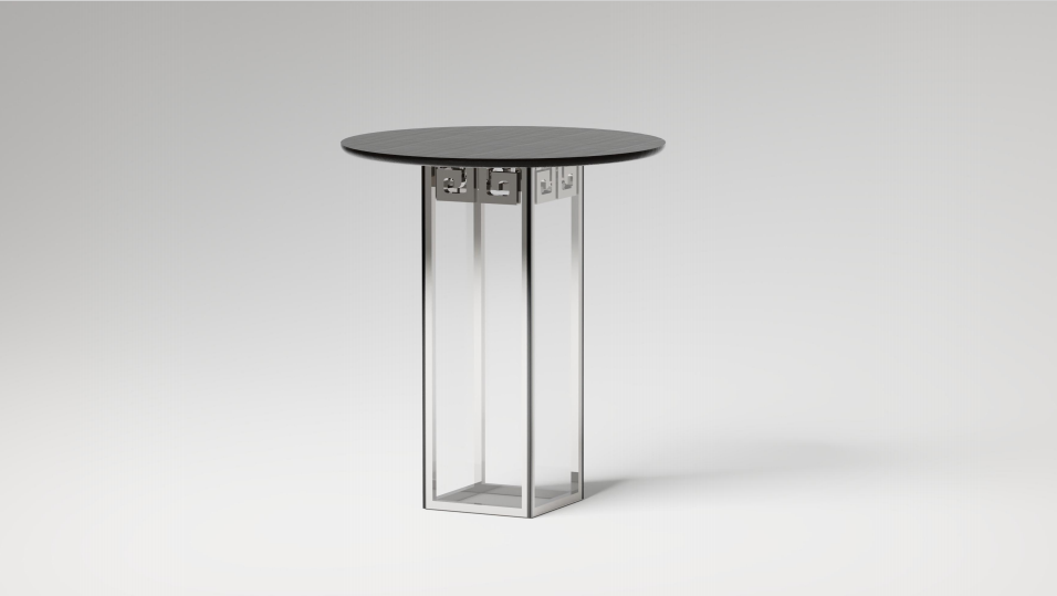 Black walnut kidnail pattern tea table