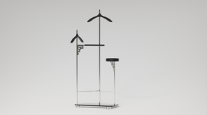 Black walnut crutch pattern clothes rack