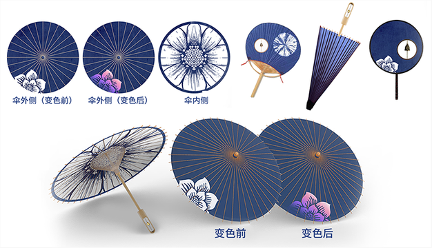 Oil paper umbrella-changed color when encountering water