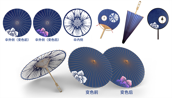 Oil paper umbrella-changed color when encountering water